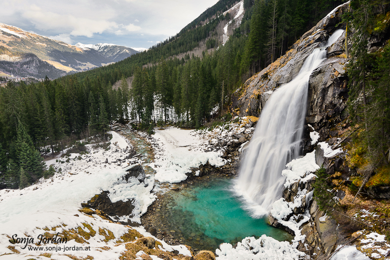 Unterer Krimmler Wasserfall im Winter