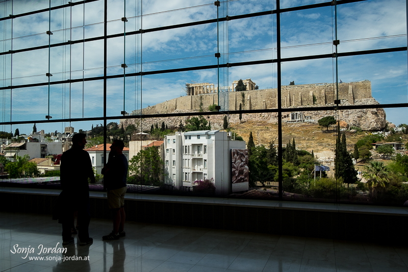 Akropolismuseum, Akropolis-Museum, Blick auf Akropolis, Athen, Griechenland