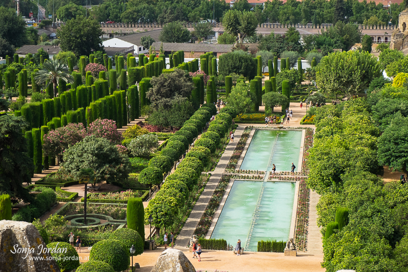 Alcázar de los Reyes Cristianos, The gardens of the Alcazar of Catholic Kings, Cordoba. Andalusia, Spain